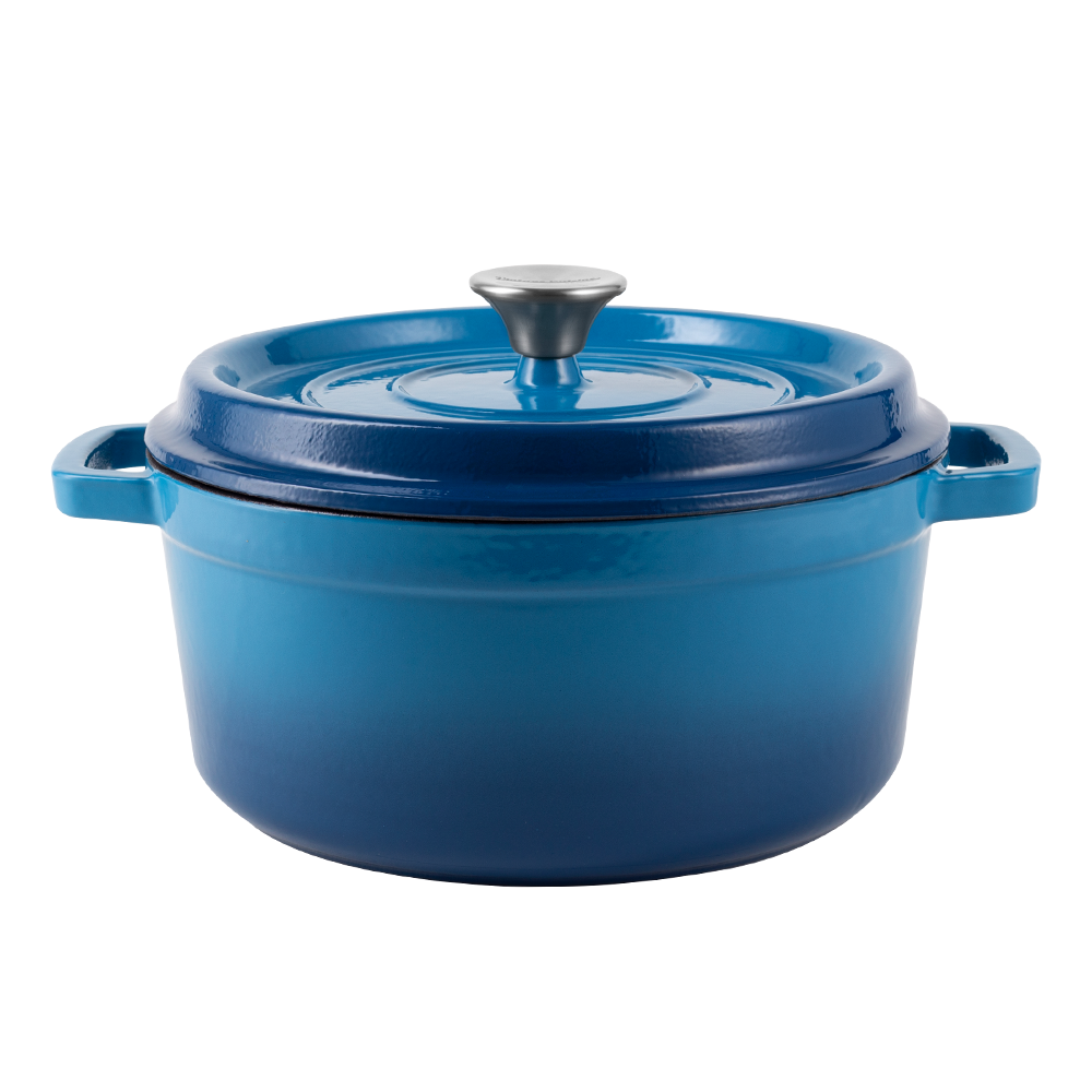 Zestaw garnek żeliwny z pokrywką 4,3L i 2,2L Ombre Vintage Cuisine