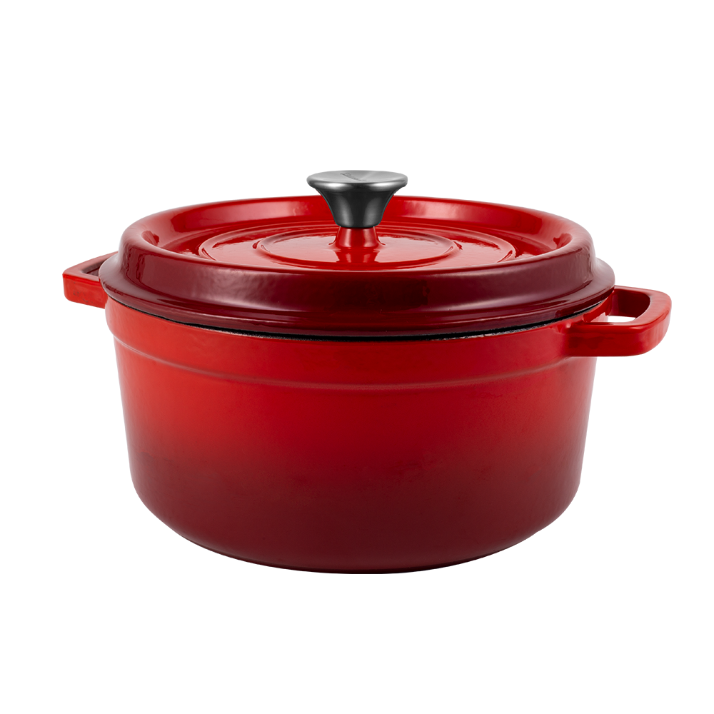 Zestaw garnek żeliwny z pokrywką 4,3L i 2,2L Ombre Vintage Cuisine