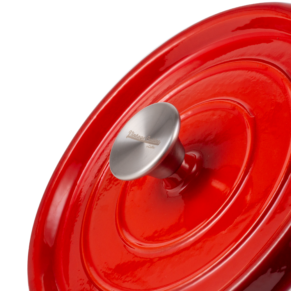 Retro garnek żeliwny z pokrywką 2,2L Vintage Cuisine