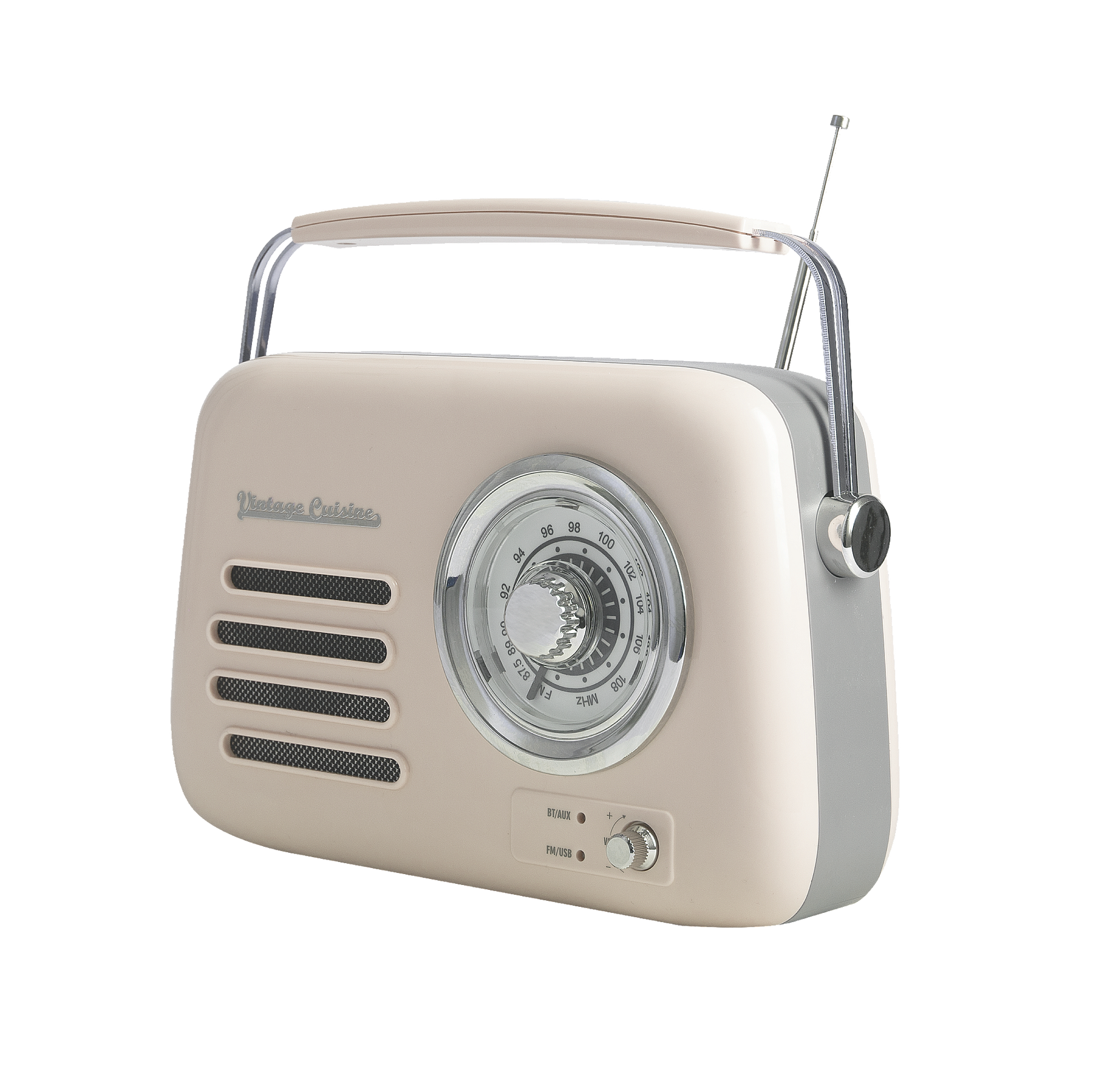 Retro radio chrom z głośnikiem bluetooth Vintage Cuisine 2.0