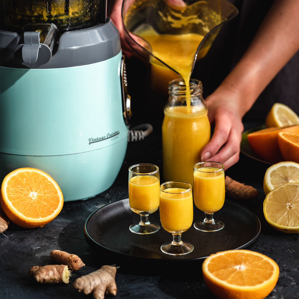 Retro wyciskarka wolnoobrotowa Vintage Cuisine