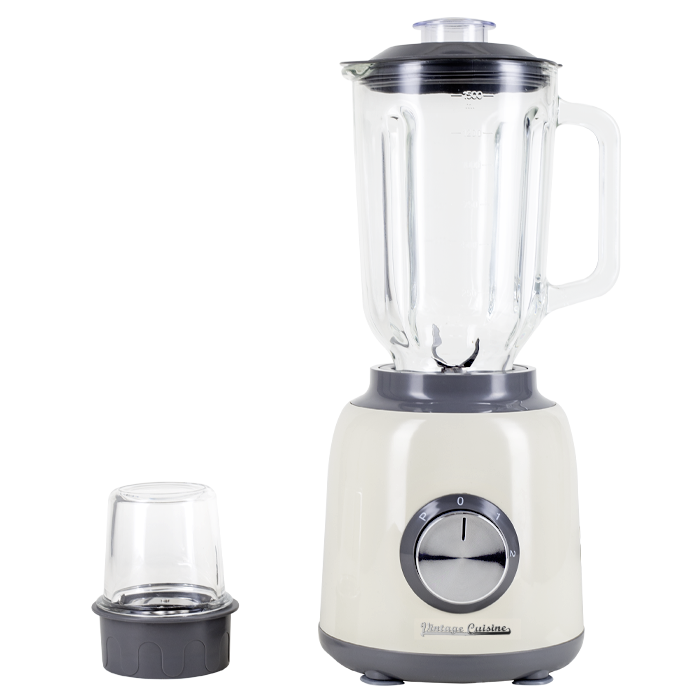 Retro blender kielichowy z minirozdrabniaczem Vintage Cuisine