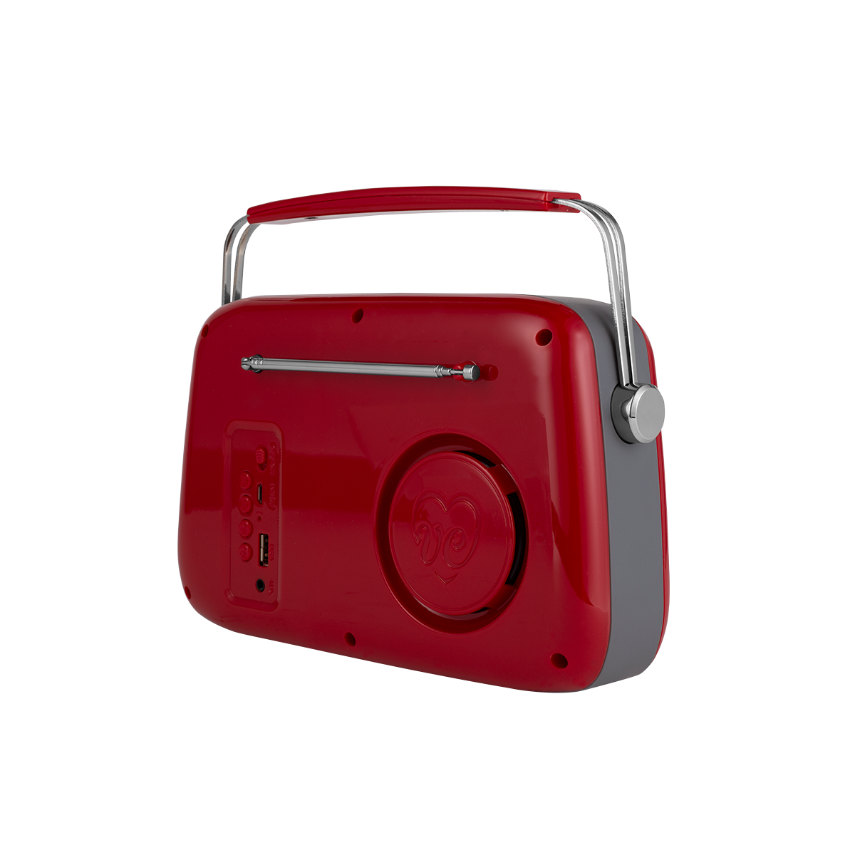 Zestaw melomana: retro radio chrom z głośnikiem bluetooth i retro czajnik elektryczny z termometrem Vintage Cuisine