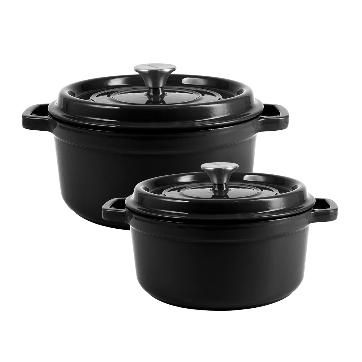 Zestaw garnek żeliwny z pokrywką 4,3L i 2,2L Vintage Cuisine
