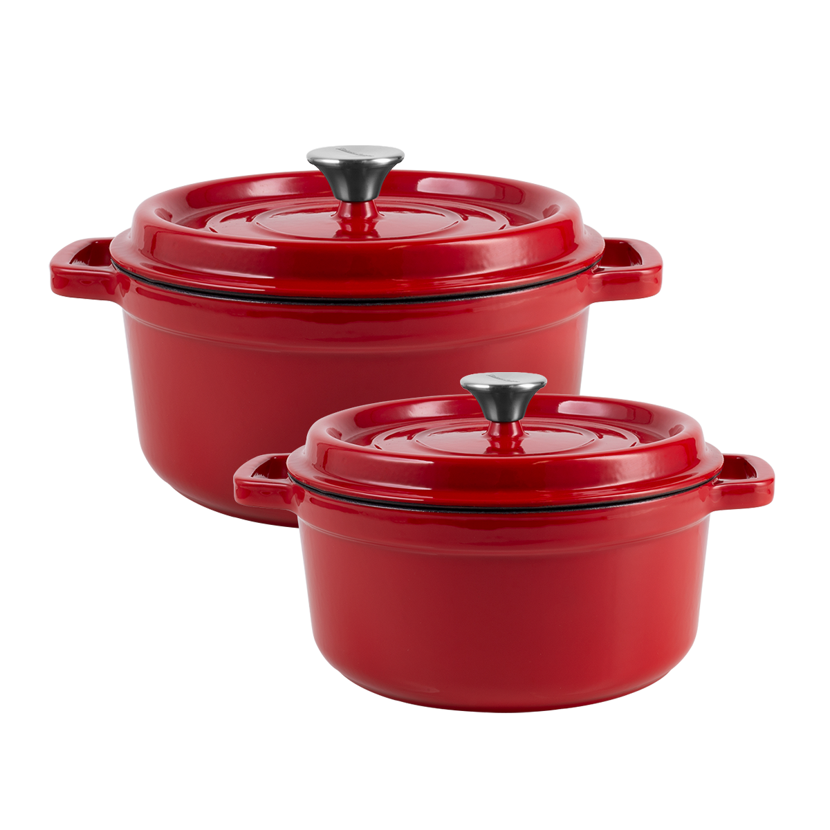 Zestaw garnek żeliwny z pokrywką 4,3L i 2,2L Vintage Cuisine