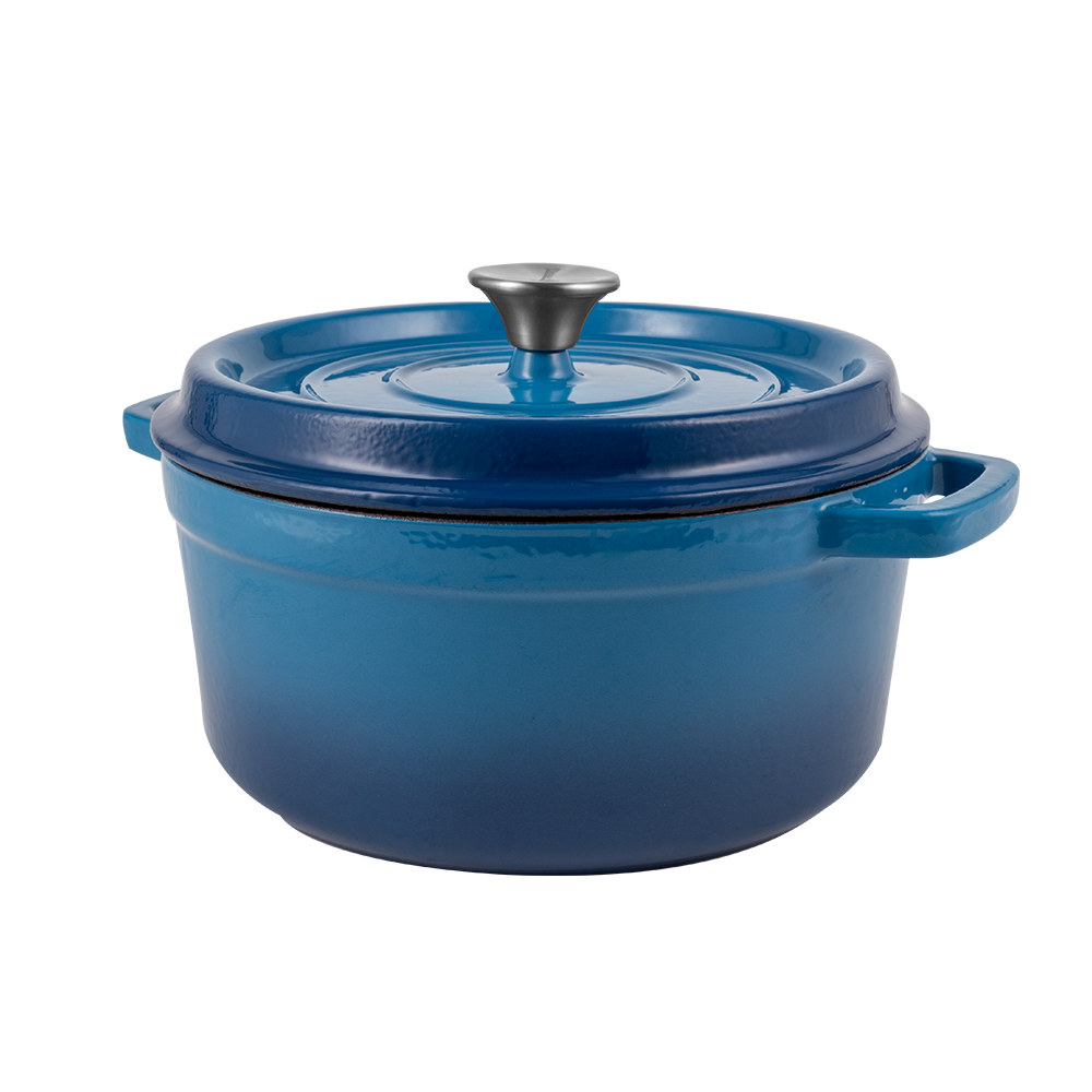 Retro garnek żeliwny z pokrywką 2,2L Ombre Vintage Cuisine