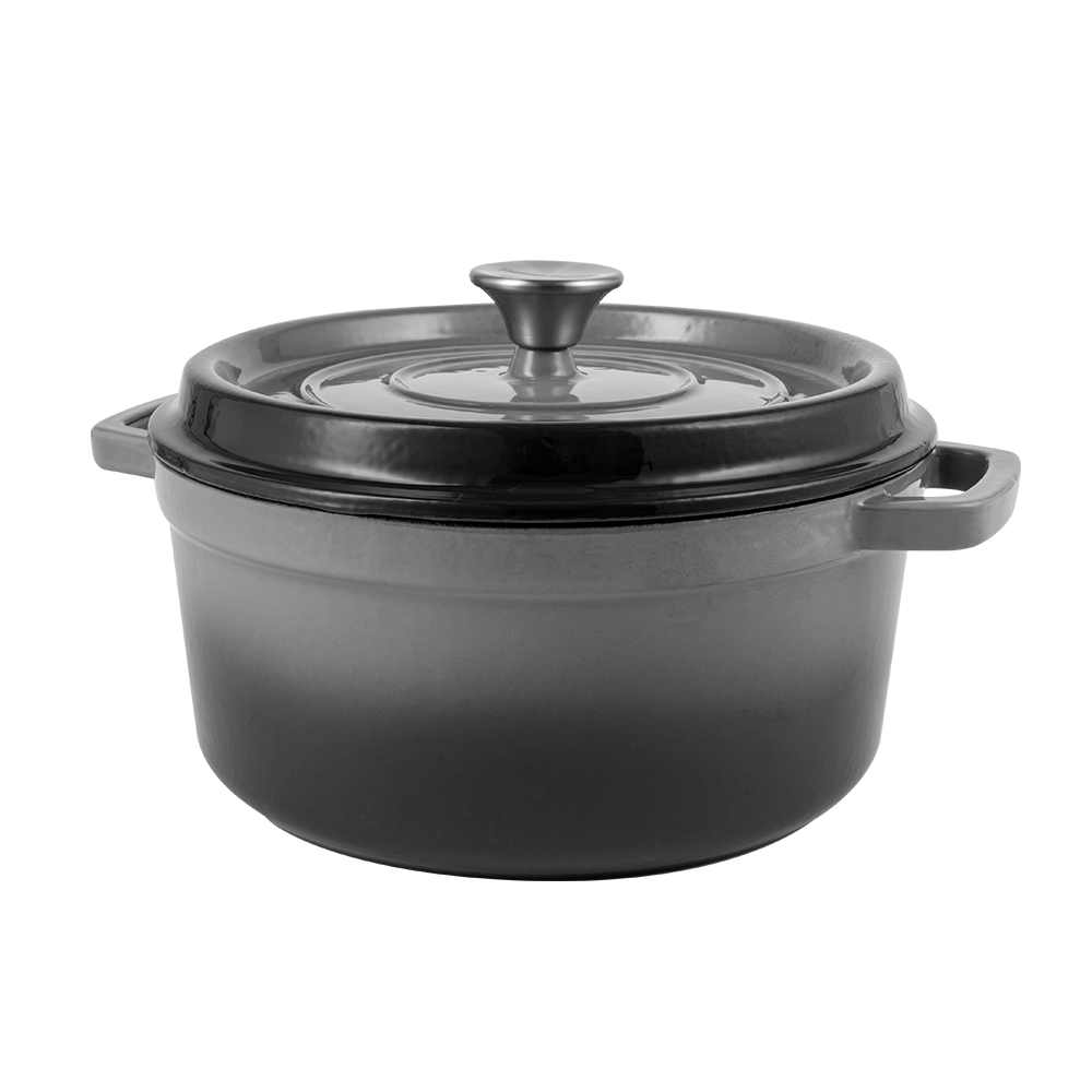 Retro garnek żeliwny z pokrywką 2,2L Ombre Vintage Cuisine