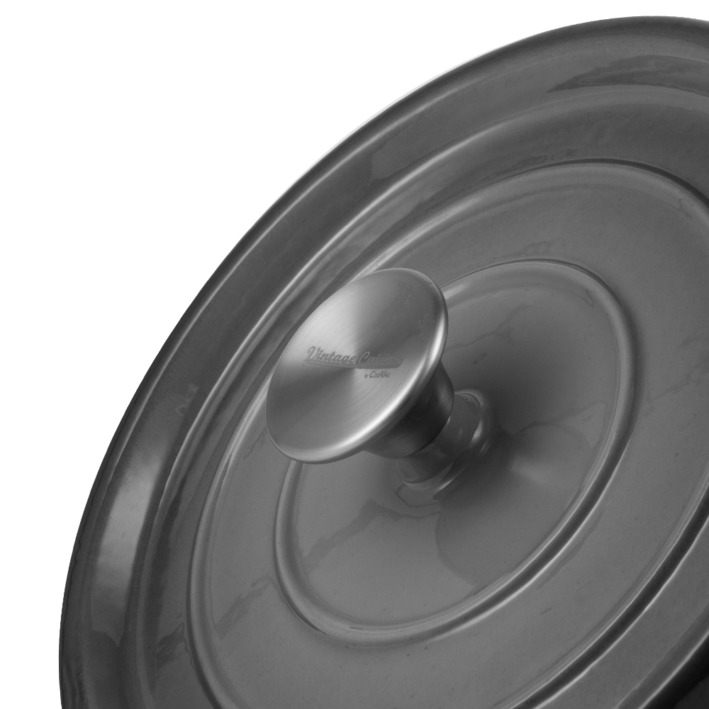 Retro garnek żeliwny z pokrywką 2,2L Ombre Vintage Cuisine