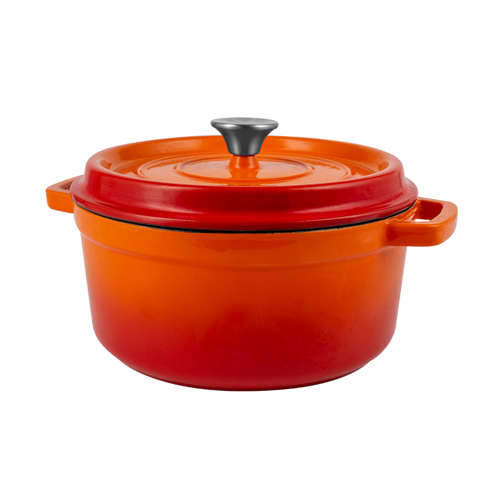 Retro garnek żeliwny z pokrywką 2,2L Ombre Vintage Cuisine