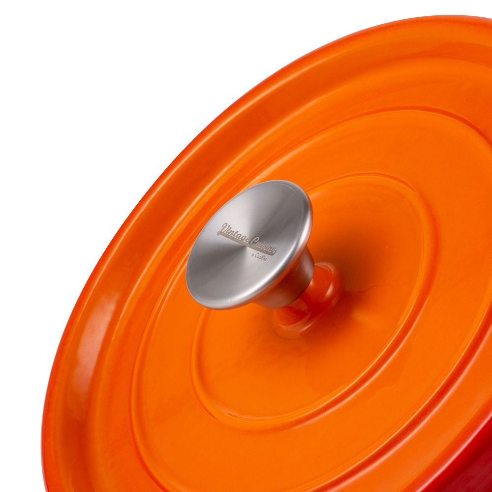 Retro garnek żeliwny z pokrywką 2,2L Ombre Vintage Cuisine