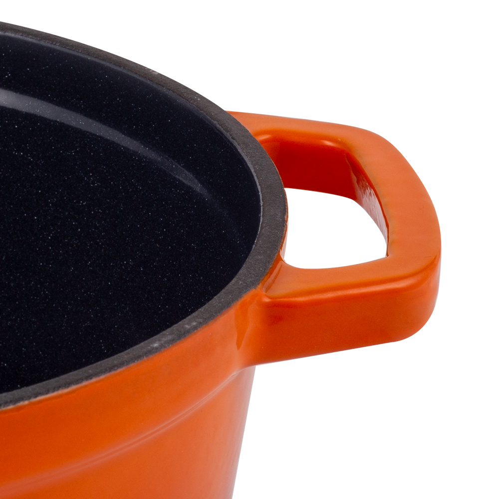 Retro garnek żeliwny z pokrywką 2,2L Ombre Vintage Cuisine