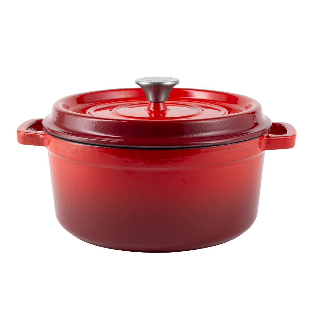 Retro garnek żeliwny z pokrywką 2,2L Ombre Vintage Cuisine
