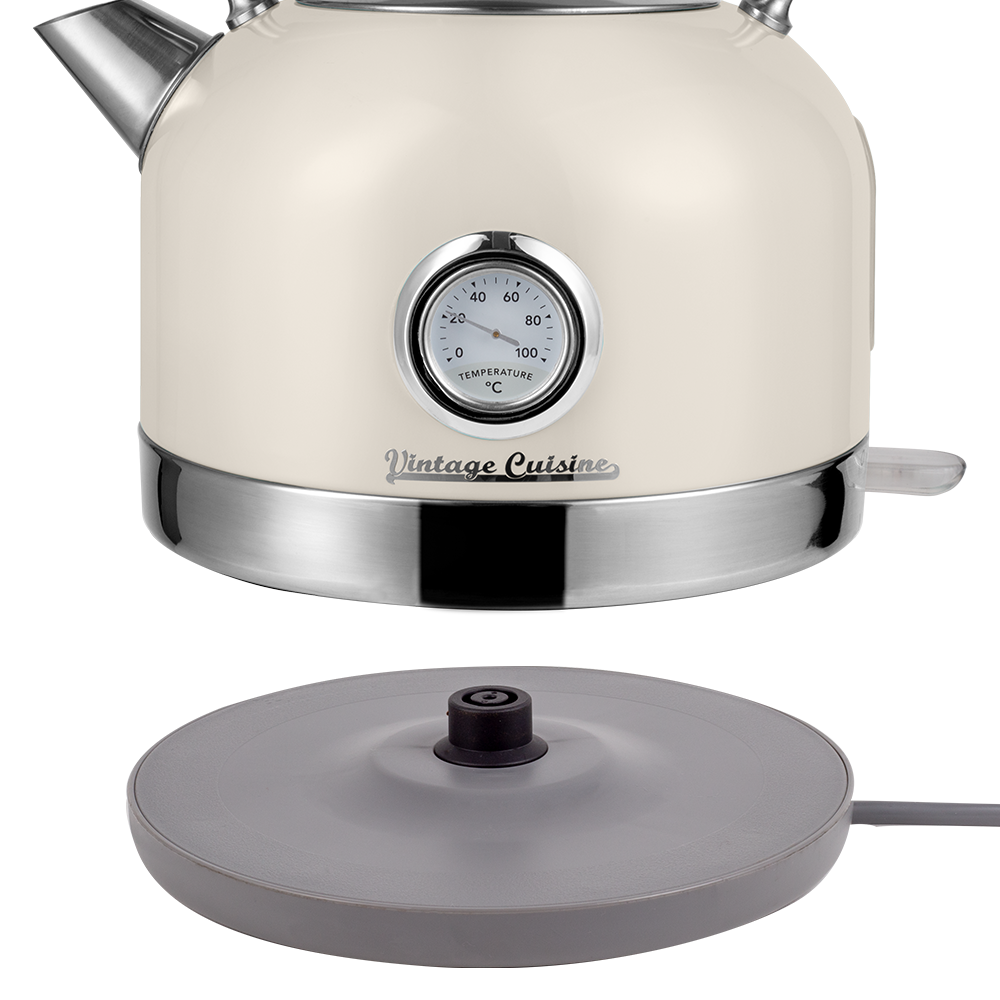 Retro Electric Kettle with Thermometer Vintage Cuisine