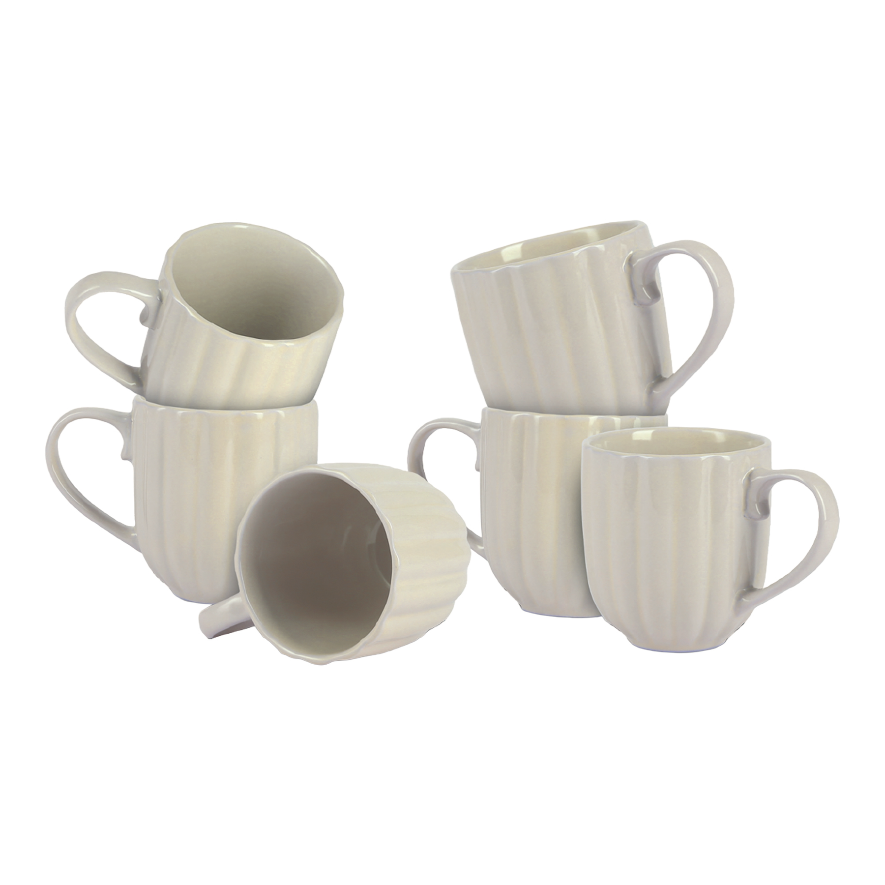 Komplet kubków szkliwionych Vintage Cuisine 6 sztuk