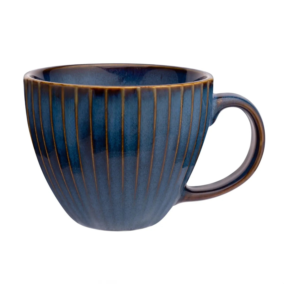 Zestaw filiżanek porcelanowych New Bone China Reactive Stripes 450 ml (6 sztuk)