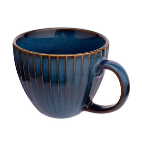 Zestaw filiżanek porcelanowych New Bone China Reactive Stripes 450 ml (6 sztuk)