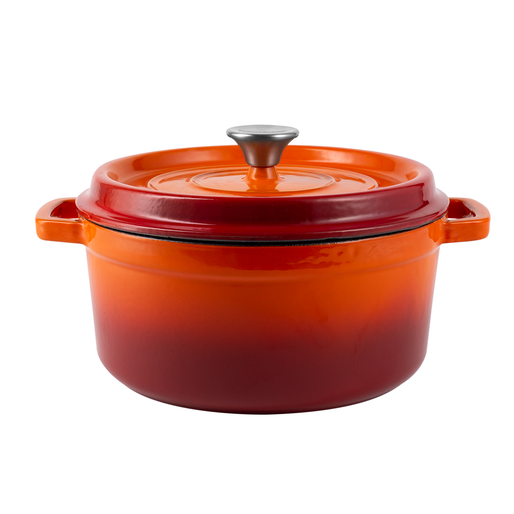 Enameled cast iron pot with lid 2,2L Ombre Vintage Cuisine