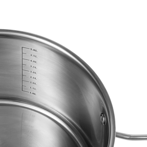 6 piece set of retro stainless steel pots by Vintage Cuisine